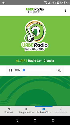 Run android online APK UABC Radio from MyAndroid or emulate UABC Radio using MyAndroid