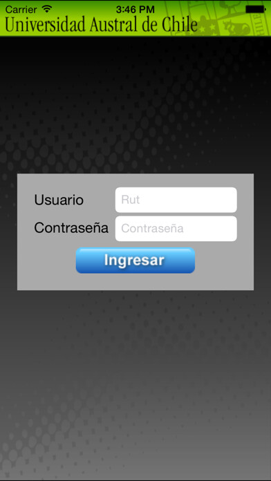 Emulate iPhone app UACh MOVIL Alumnos using MyAndroid
