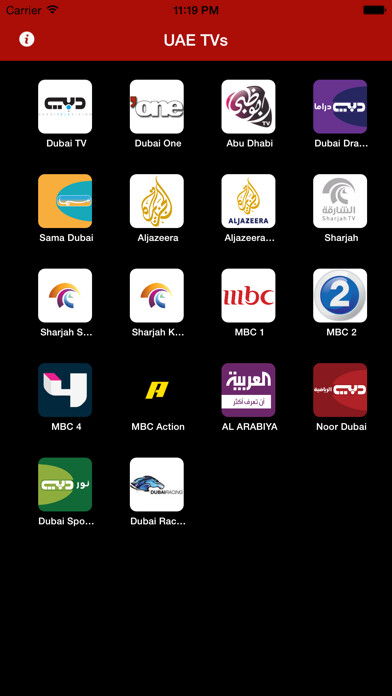 Emulate iPhone app UAE TVs الإمارات العربية المتحدة using MyAndroid