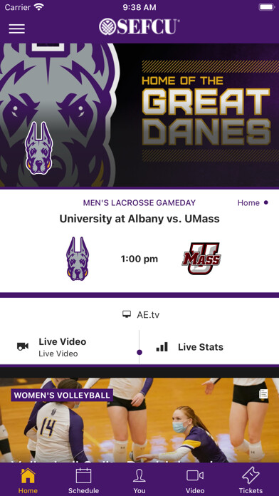 Emulate iPhone app UAlbanySports using MyAndroid