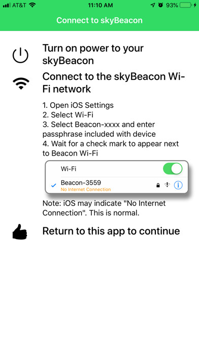 Emulate iPhone app uAvionix skyBeacon Installer using MyAndroid Emulate iPhone app uAvionix skyBeacon Installer using MyAndroid