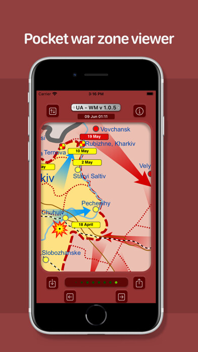 Emulate iPhone app UA War Map using MyAndroid