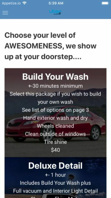 Emulate iPhone app uber-wash using MyAndroid Emulate iPhone app uber-wash using MyAndroid