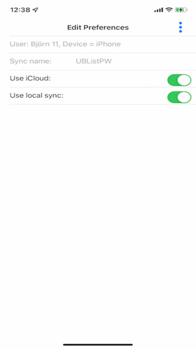 Emulate iPhone app UBListPwIos using MyAndroid