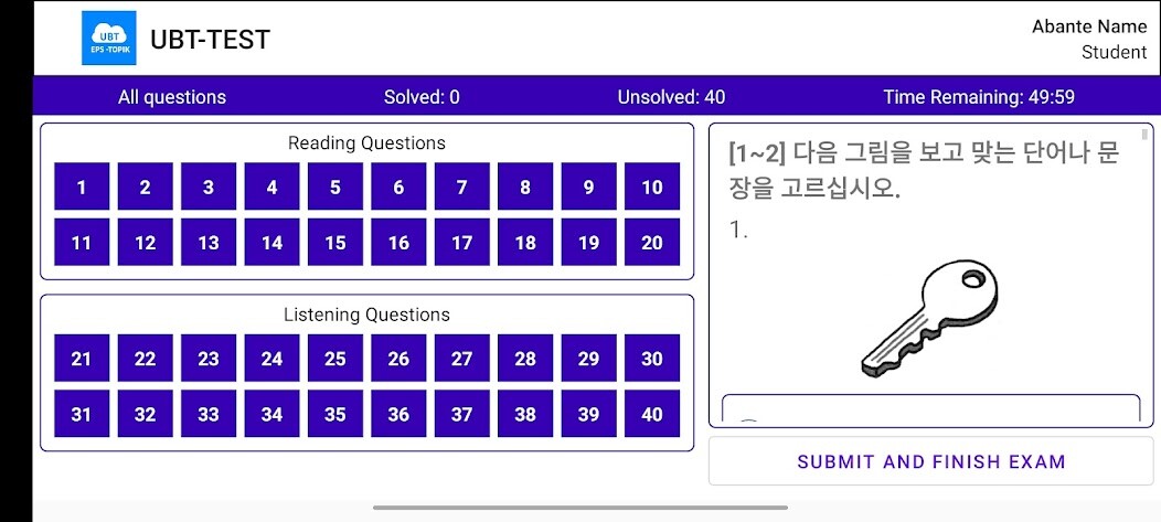 Run android online APK UBT EPS-TOPIK TEST from MyAndroid or emulate UBT EPS-TOPIK TEST using MyAndroid Run android online APK UBT EPS-TOPIK TEST from MyAndroid or emulate UBT EPS-TOPIK TEST using MyAndroid