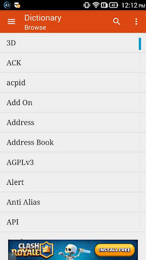 Run android online APK Ubuntu Dictionary from MyAndroid or emulate Ubuntu Dictionary using MyAndroid