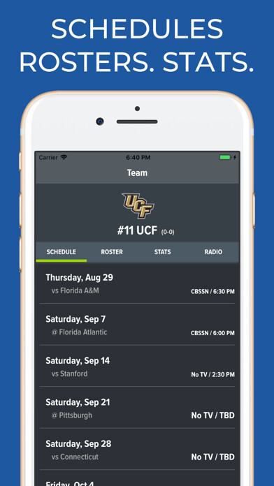 Emulate iPhone app UCF Football using MyAndroid