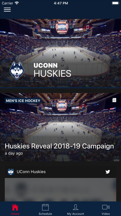 Emulate iPhone app UConn Huskies using MyAndroid