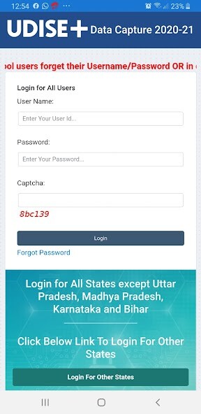 Run android online APK UDISE PLUS from MyAndroid or emulate UDISE PLUS using MyAndroid