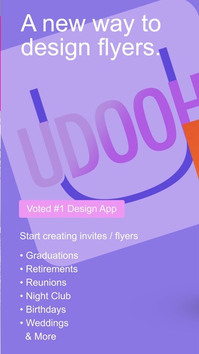 Emulate iPhone app UDooh - #1 Flyer Creator using MyAndroid