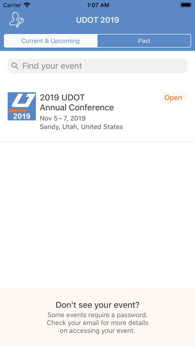Emulate iPhone app UDOT Annual Conference using MyAndroid