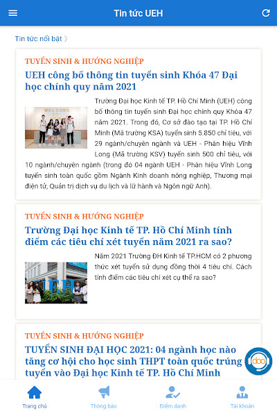 Run android online APK UEH Student from MyAndroid or emulate UEH Student using MyAndroid