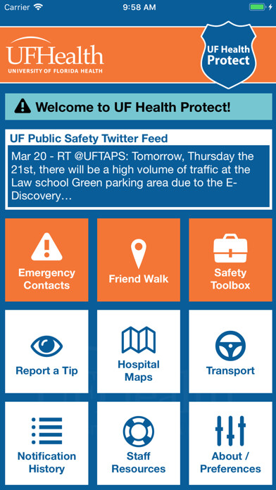 Emulate iPhone app UF Health Protect using MyAndroid