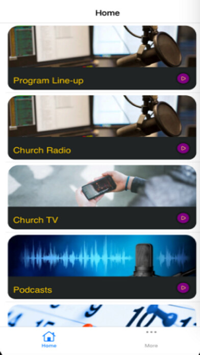 Emulate iPhone app Ug Church Radio using MyAndroid
