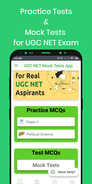 Run android online APK UGC NET Mock Tests App from MyAndroid or emulate UGC NET Mock Tests App using MyAndroid