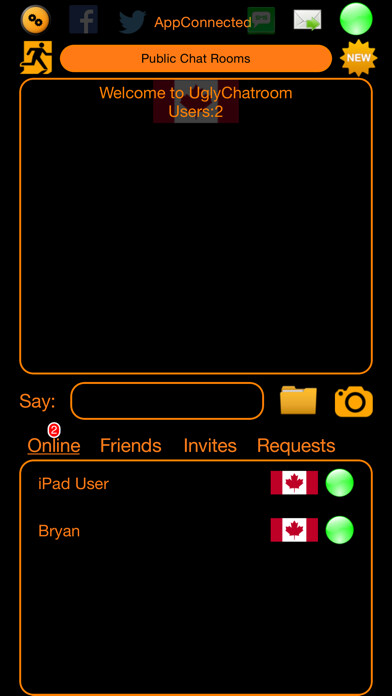 Emulate iPhone app Ugly Chat Room using MyAndroid