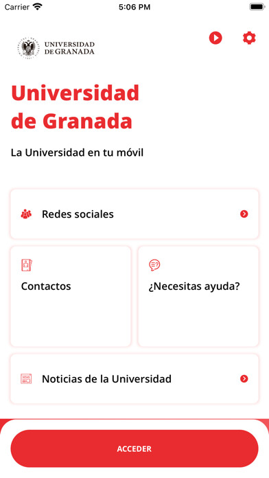 Emulate iPhone app UGR App Universidad de Granada using MyAndroid Emulate iPhone app UGR App Universidad de Granada using MyAndroid