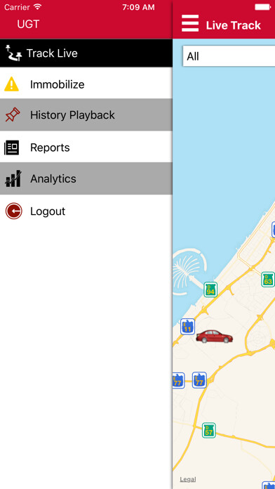 Emulate iPhone app UGT Tracker using MyAndroid