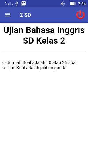 Run android online APK Ujian Bahasa Inggris 2 SD from MyAndroid or emulate Ujian Bahasa Inggris 2 SD using MyAndroid