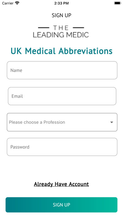 Emulate iPhone app UK Medical Abbreviations using MyAndroid Emulate iPhone app UK Medical Abbreviations using MyAndroid