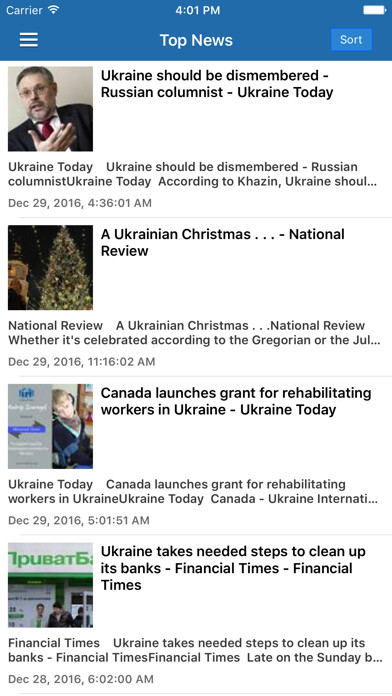 Emulate iPhone app Ukraine News Today in English Free using MyAndroid
