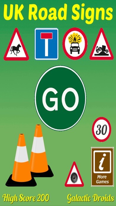 Emulate iPhone app UK Road Signs Quiz using MyAndroid