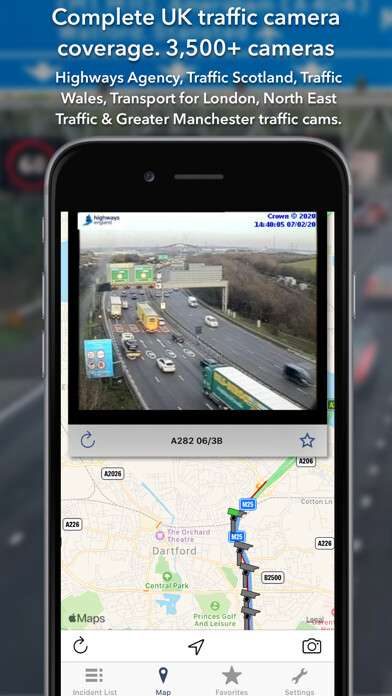 Emulate iPhone app UK Roads - Traffic & Cameras using MyAndroid