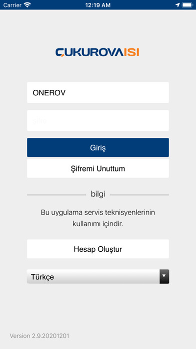 Emulate iPhone app Çukurova Isı Servis using MyAndroid Emulate iPhone app Çukurova Isı Servis using MyAndroid