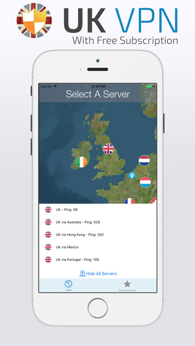 Emulate iPhone app UK VPN: Fast Unlimited Streams using MyAndroid