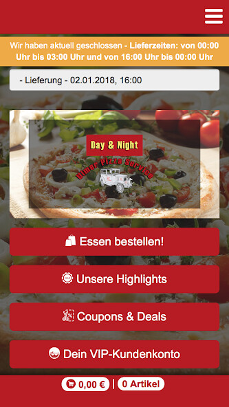 Run android online APK Ulmer Pizza Day and Night from MyAndroid or emulate Ulmer Pizza Day and Night using MyAndroid