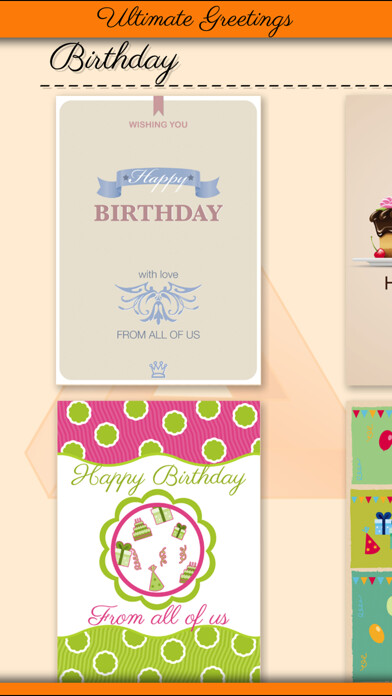 Emulate iPhone app Ultimate Greetings Cards using MyAndroid