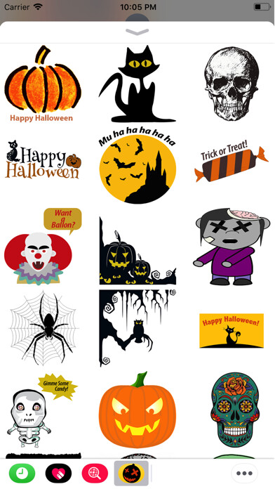 Emulate iPhone app Ultimate Halloween Stickers using MyAndroid Emulate iPhone app Ultimate Halloween Stickers using MyAndroid