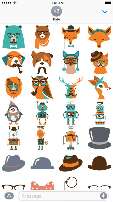Emulate iPhone app Ultimate Hipster Stickers using MyAndroid Emulate iPhone app Ultimate Hipster Stickers using MyAndroid