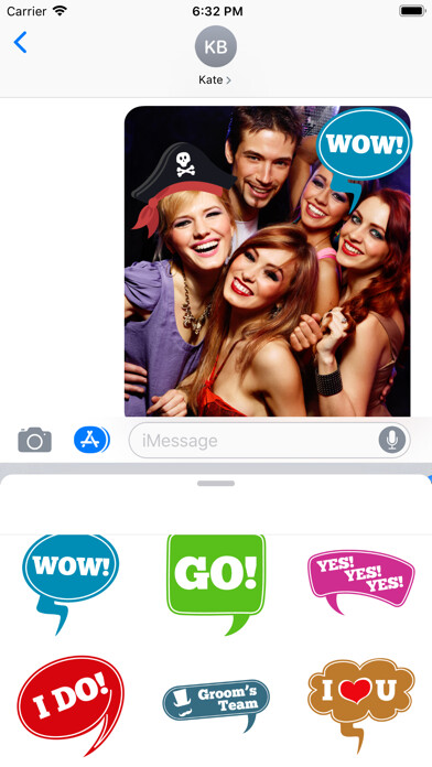 Emulate iPhone app Ultimate Photo Booth Stickers using MyAndroid