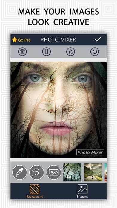 Emulate iPhone app Ultimate Photo Mixer Blender using MyAndroid
