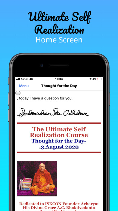 Emulate iPhone app Ultimate Self Realization using MyAndroid