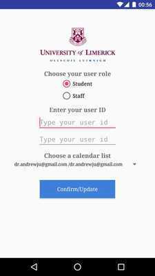 Emulate Android APK UL Timetable