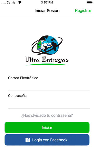 Emulate iPhone app Ultra Entregas using MyAndroid