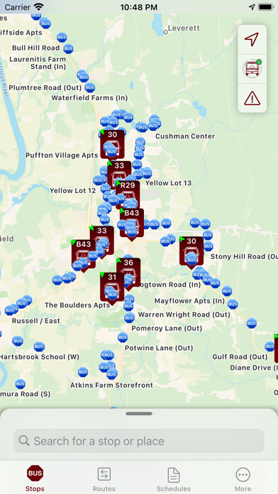 Emulate iPhone app UMass BusTrack using MyAndroid