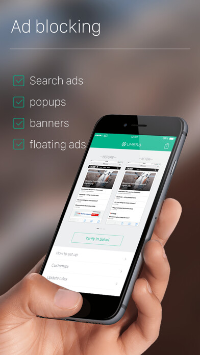 Emulate iPhone app Umbra - Ad Blocker for Safari Browser, Best Free Content & Ads Block Extension using MyAndroid
