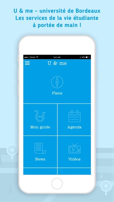 Emulate iPhone app U & me, université de Bordeaux using MyAndroid