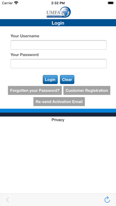 Emulate iPhone app UMFA online using MyAndroid