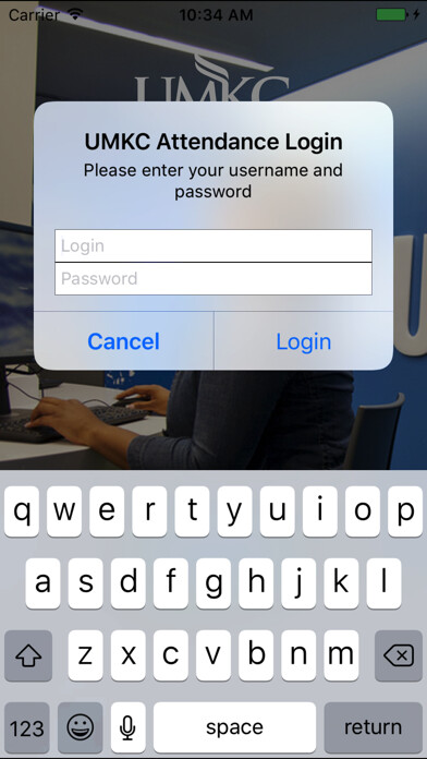 Emulate iPhone app UMKC Attendance using MyAndroid