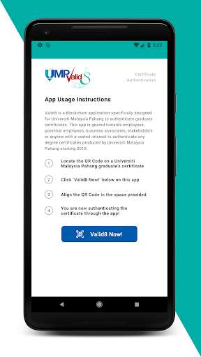 Run android online APK UMP Valid8 - Certificate Authentication from MyAndroid or emulate UMP Valid8 - Certificate Authentication using MyAndroid Run android online APK UMP Valid8 - Certificate Authentication from MyAndroid or emulate UMP Valid8 - Certificate Authentication using MyAndroid