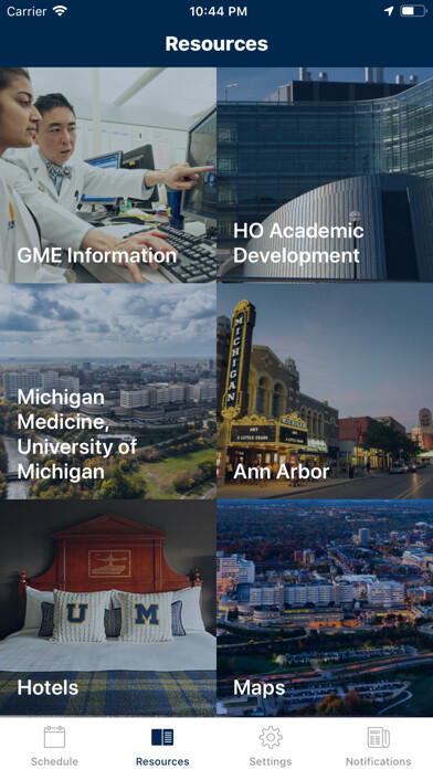 Emulate iPhone app U-M Surgery Education using MyAndroid