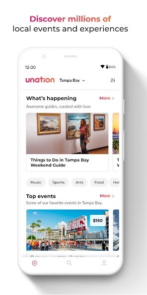 Run android online APK UNATION - Discover Events from MyAndroid or emulate UNATION - Discover Events using MyAndroid