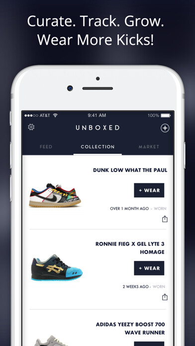 Emulate iPhone app Unboxed: Sneaker Collector App using MyAndroid
