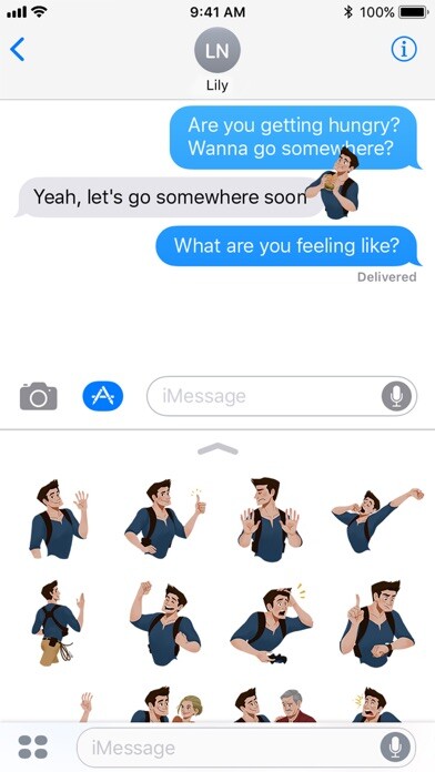 Emulate iPhone app Uncharted 4 Stickers using MyAndroid Emulate iPhone app Uncharted 4 Stickers using MyAndroid