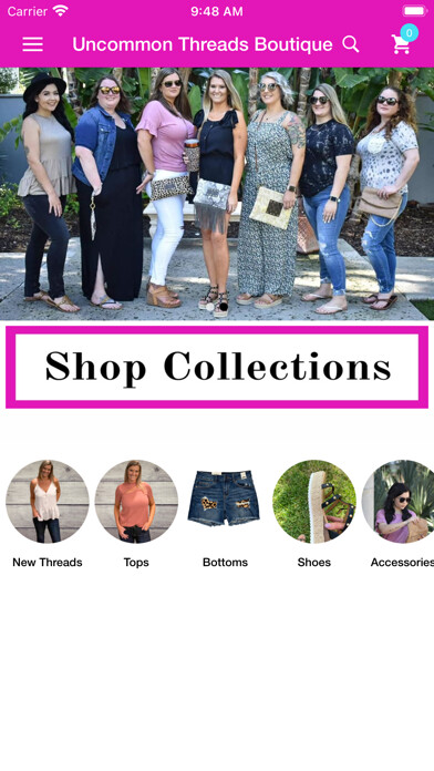 Emulate iPhone app Uncommon Threads Boutique using MyAndroid