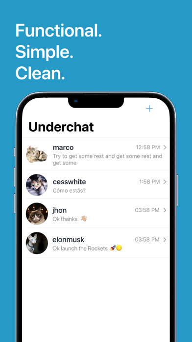 Emulate iPhone app UnderChat using MyAndroid